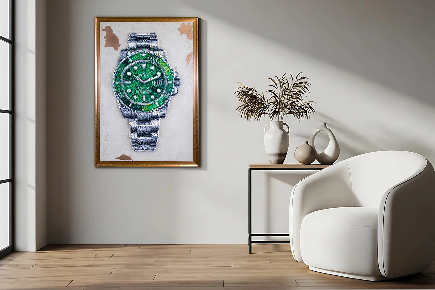 Rolex Hulk – LEGO mosaic